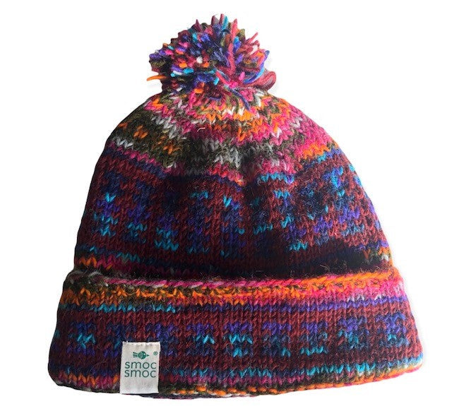 Handmade Chunky Woolly Bobble Hats.