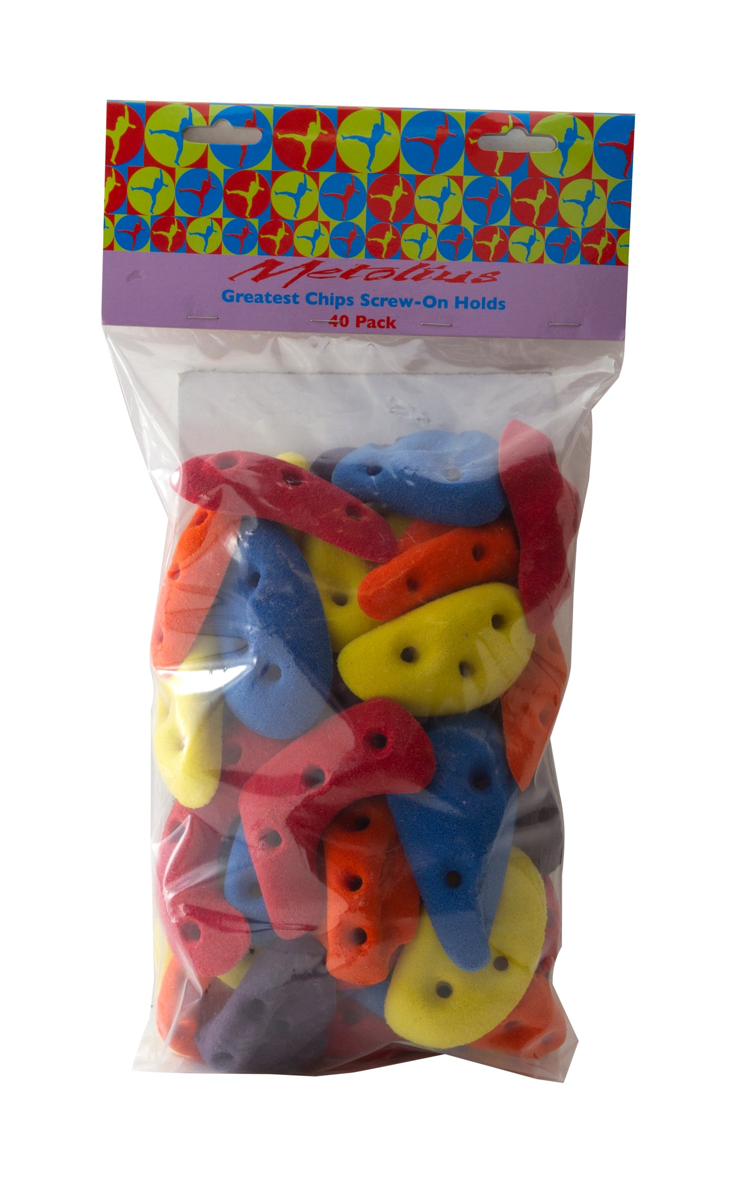 Metolius Greatest Chips Climbing Holds - Precision Foot & Finger Training Holds (Screw-On)