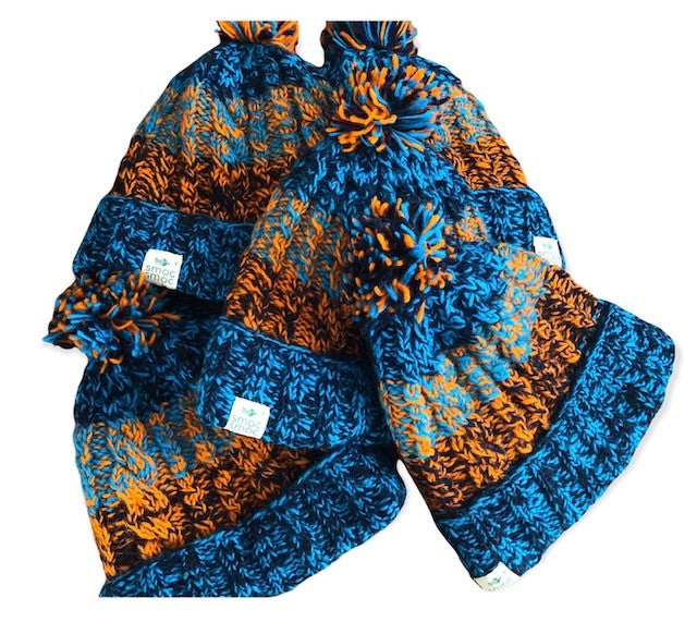 Handmade Chunky Woolly Bobble Hats.