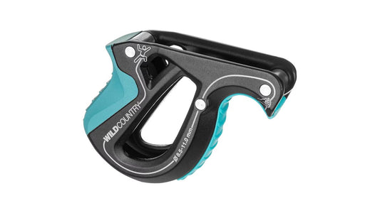 Wild Country Movement belay device fully visible and centred