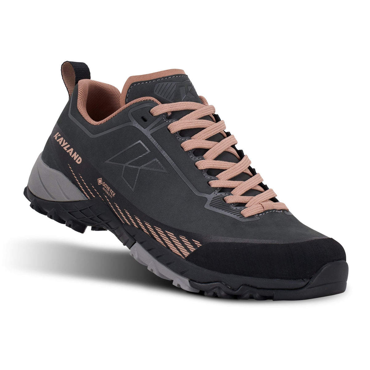 Kayland Tuono Leather GTX Women's Hiking Shoes, Dark Grey Rose