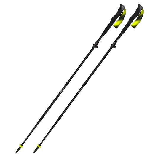 Fizan Ultrax Alu Walking Poles - Yellow Folding Pair - product view