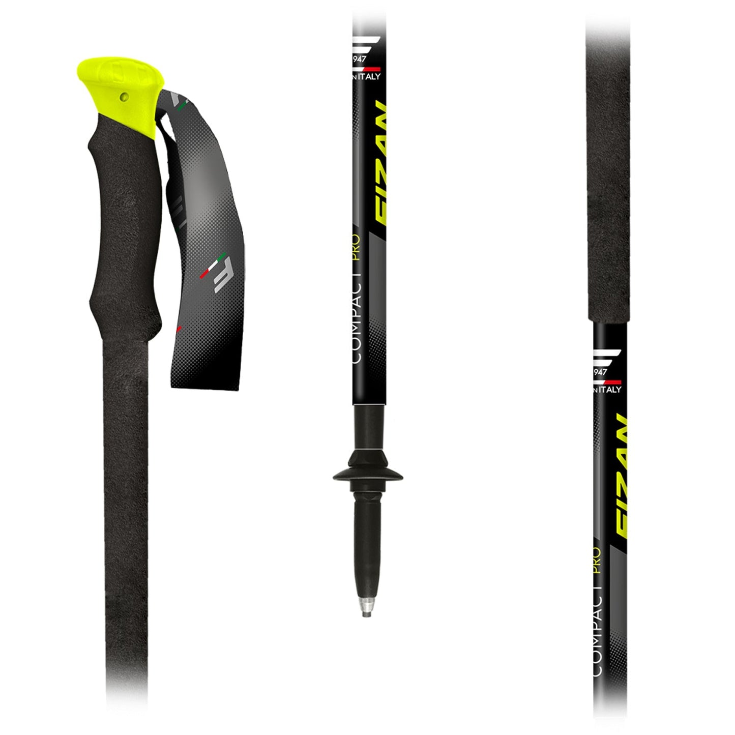 Fizan Compact 3 Pro Walking Poles - Yellow Pair - alternate view 2