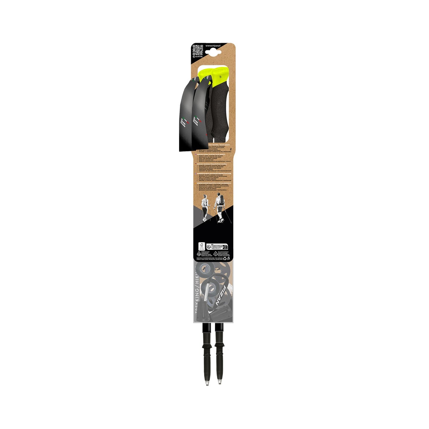Fizan Compact 3 Pro Walking Poles - Yellow Pair - alternate view 5