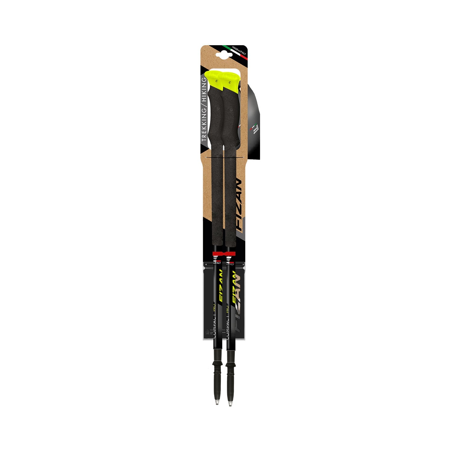 Fizan Compact 3 Pro Walking Poles - Yellow Pair - alternate view 6