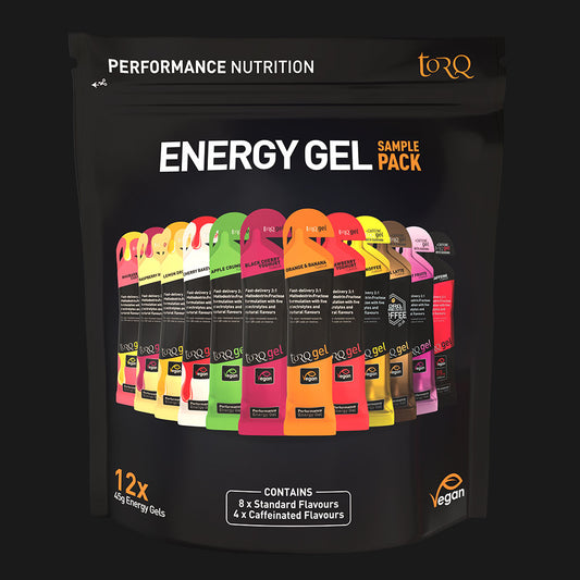 TORQ 12 Energy Gel Sample Pack – Mixed Flavour Energy Gels
