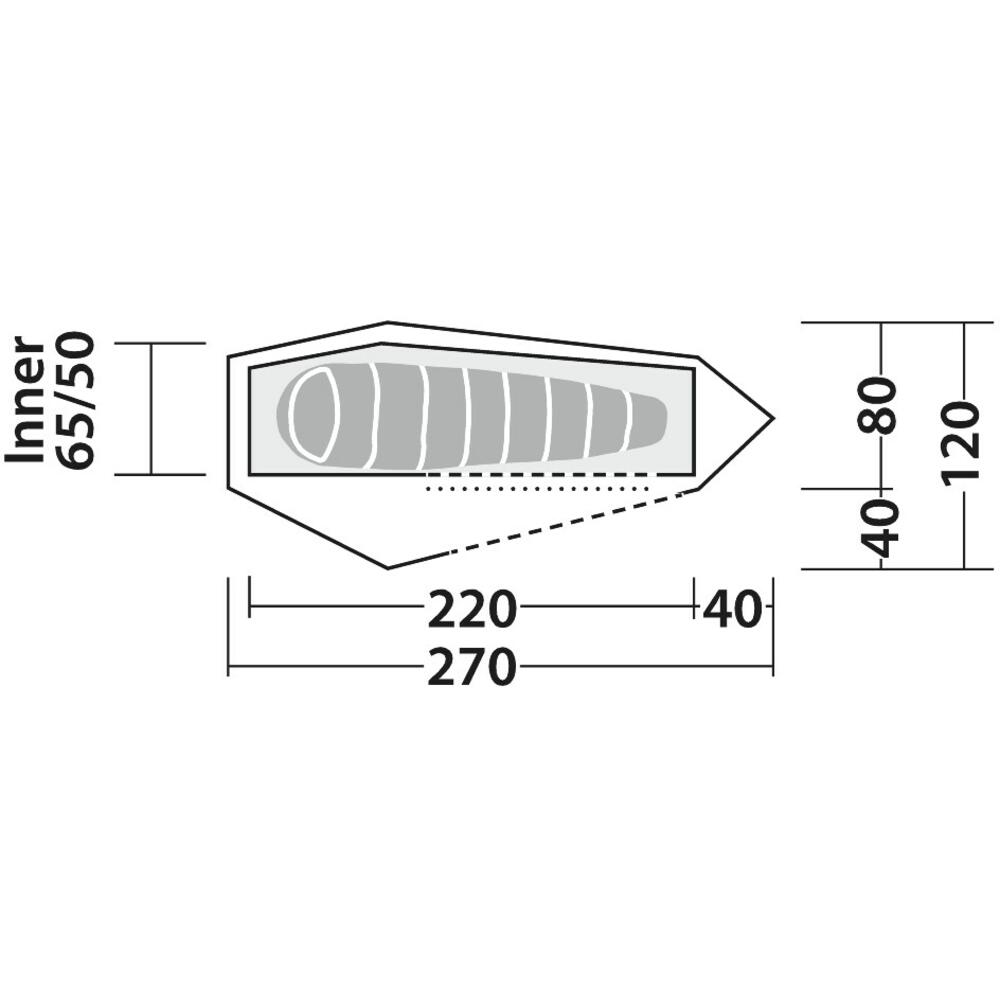 Robens Arrow Head 1 Tent - Lightweight Solo Tunnel Tent - alternate view 2