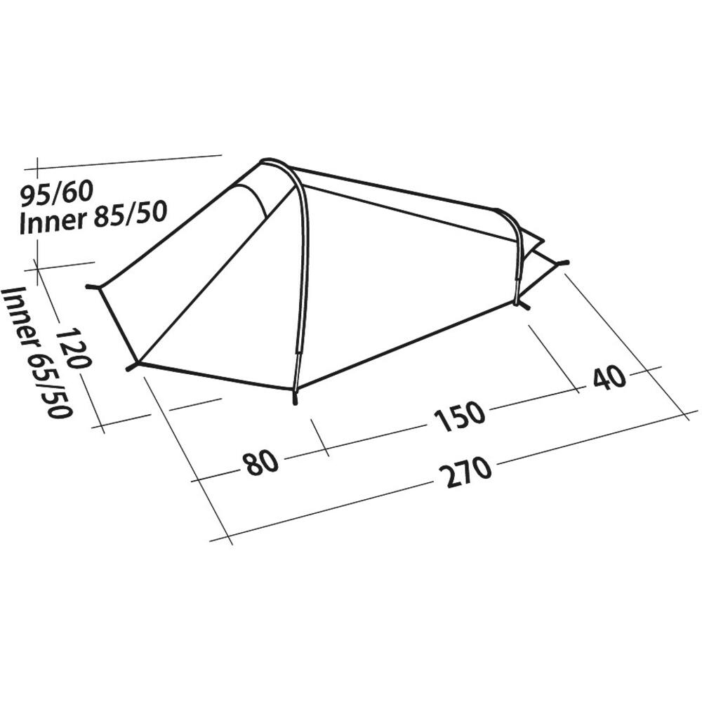 Robens Arrow Head 1 Tent - Lightweight Solo Tunnel Tent - alternate view 4