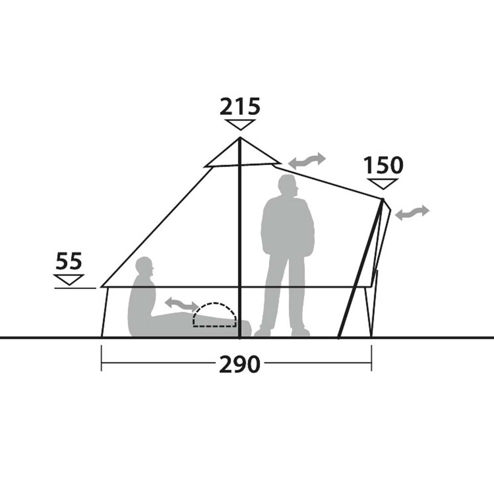 Robens Klondike S Tipi Tent - 4-Person Polycotton Tent - alternate view 3