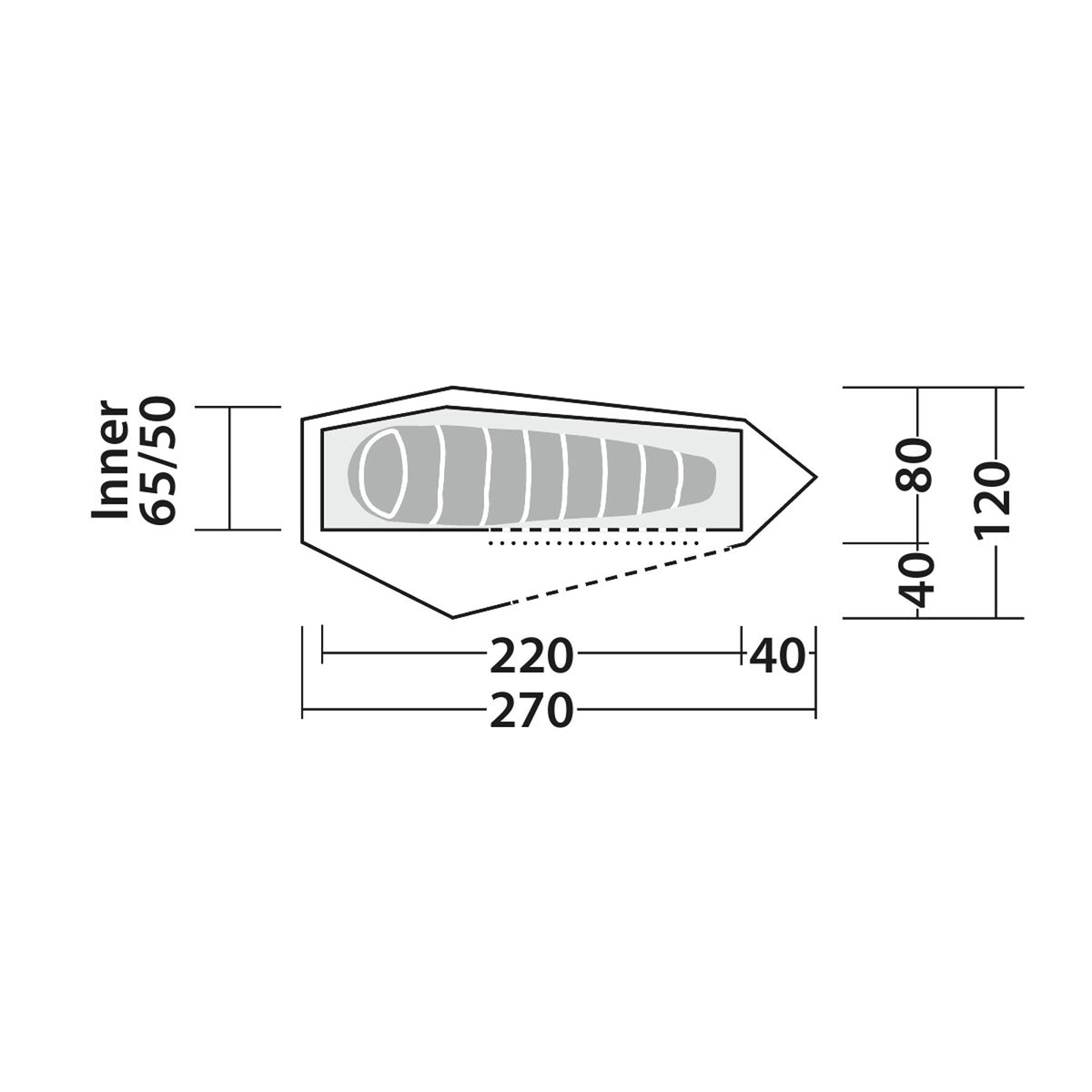 Robens Cress 1 Pro Tent - Lightweight Solo Tunnel Tent - alternate view 14
