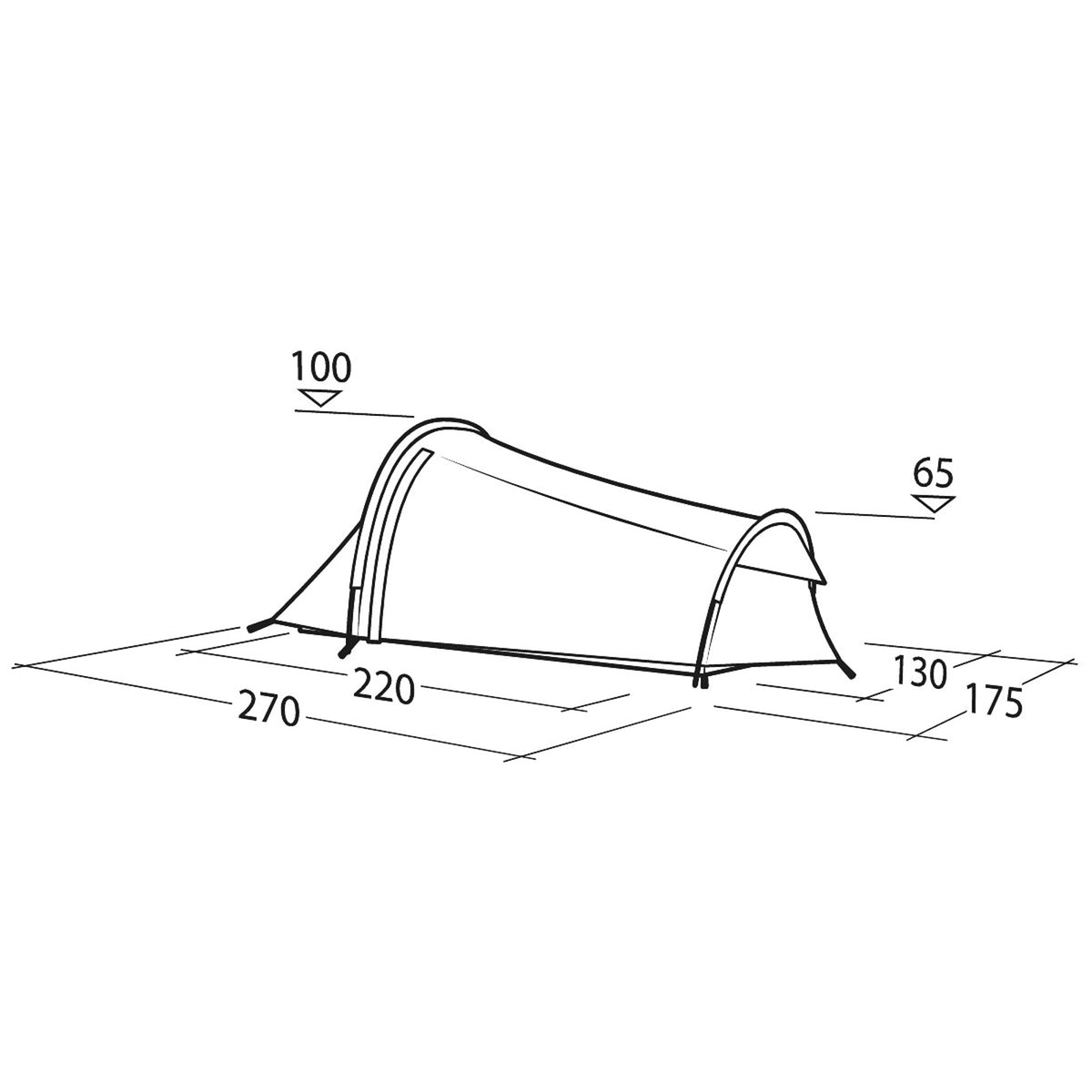 Robens Cress 2 Pro Tent - Lightweight 2-Person Tunnel Tent - alternate view 11