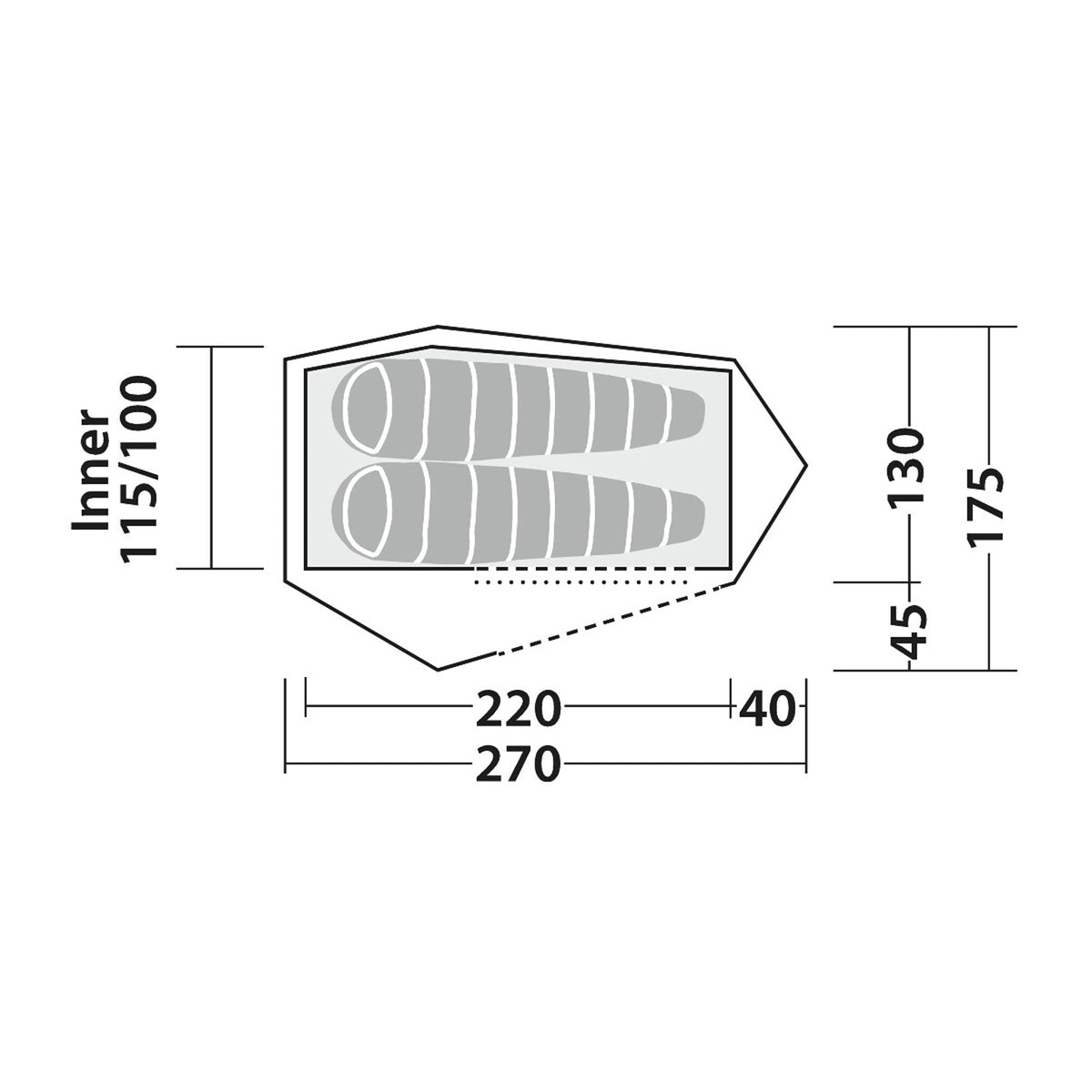 Robens Cress 2 Pro Tent - Lightweight 2-Person Tunnel Tent - alternate view 14