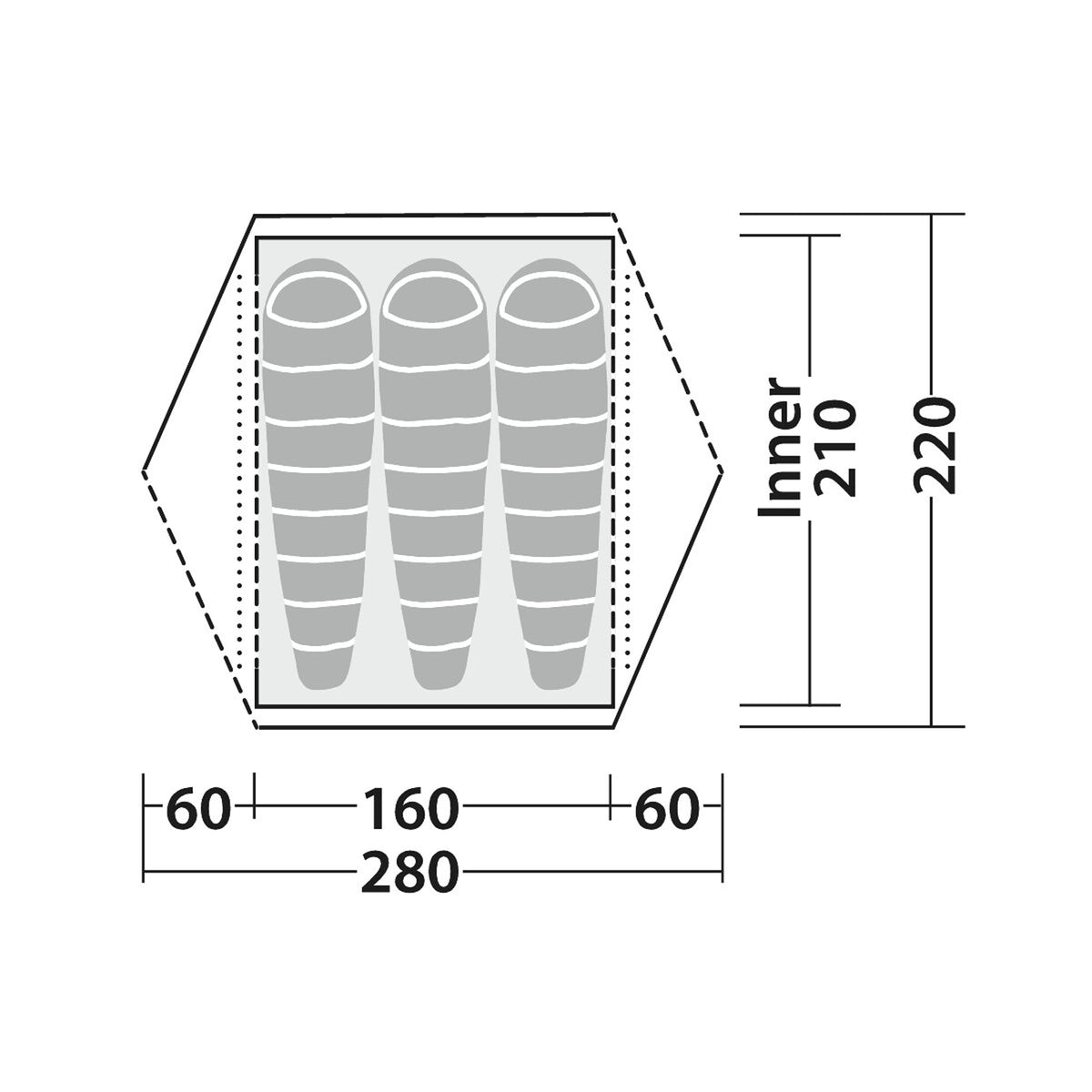 Robens Aster 3 Pro Tent - Freestanding 3-Person Dome Tent - alternate view 6