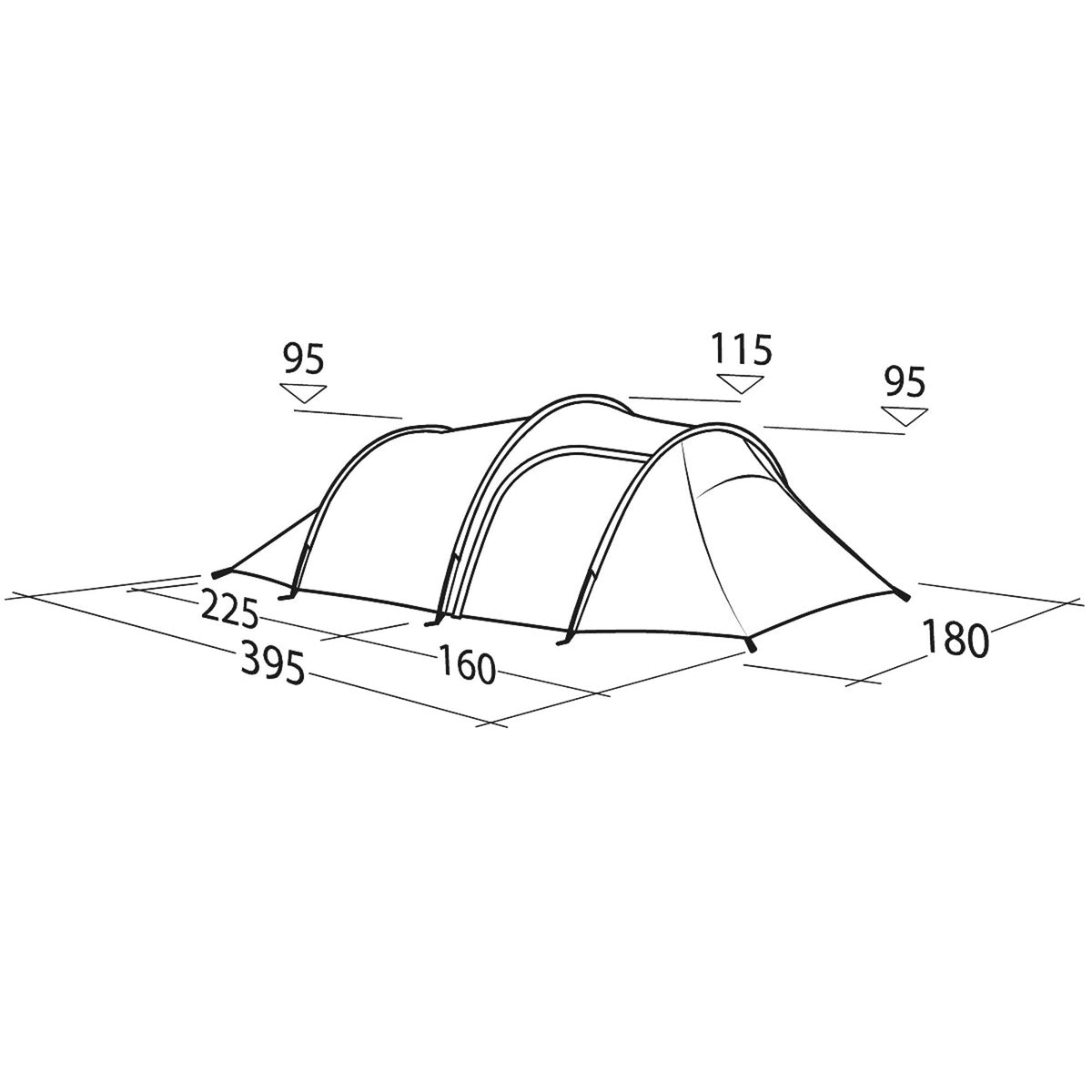 Robens Voyager 3 Exp Tent - 3-Person Tunnel Tent with Extended Porch - alternate view 10