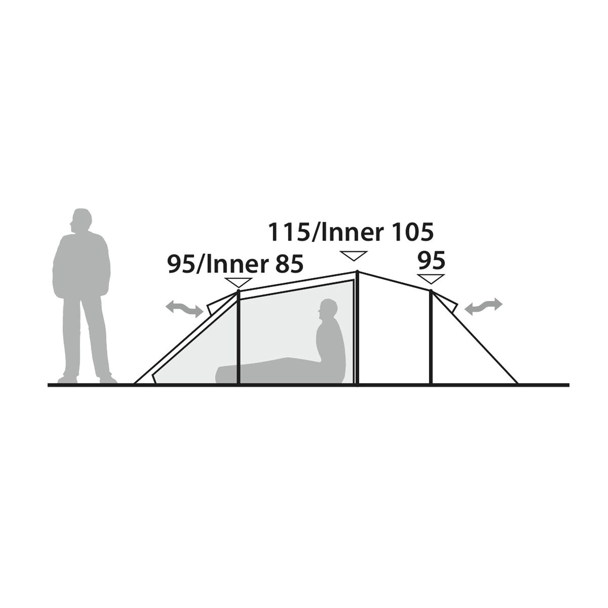 Robens Voyager 3 Exp Tent - 3-Person Tunnel Tent with Extended Porch - alternate view 11