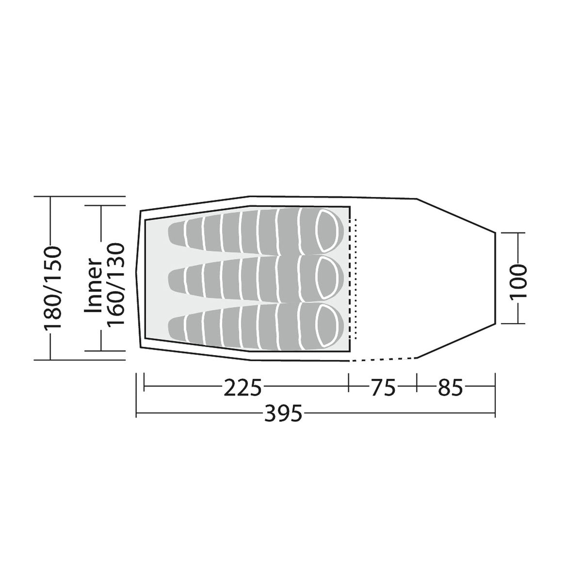 Robens Voyager 3 Exp Tent - 3-Person Tunnel Tent with Extended Porch - alternate view 13