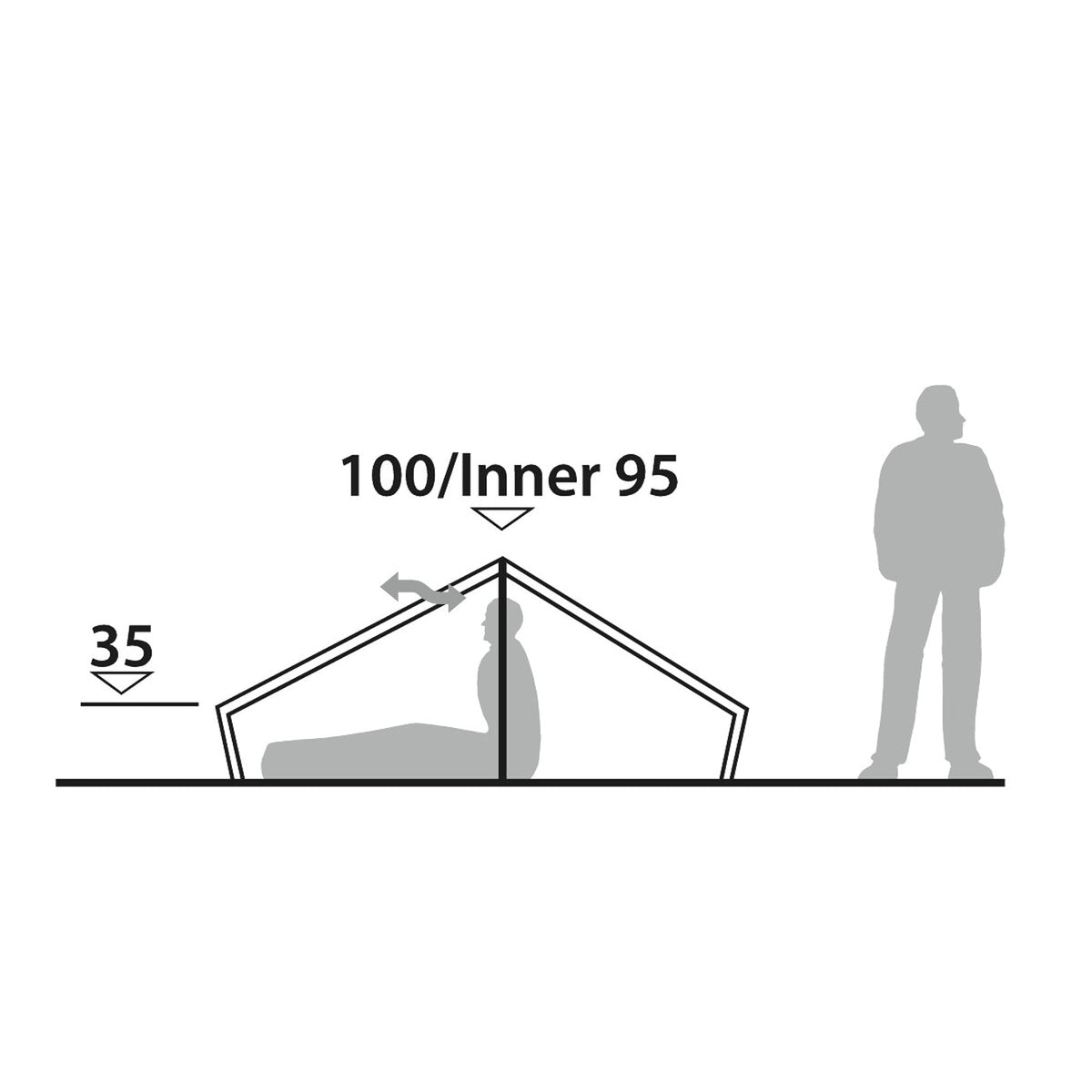 Robens Chaser 2 LW Tent - Lightweight 2-Person FlexPitch Tent - alternate view 15