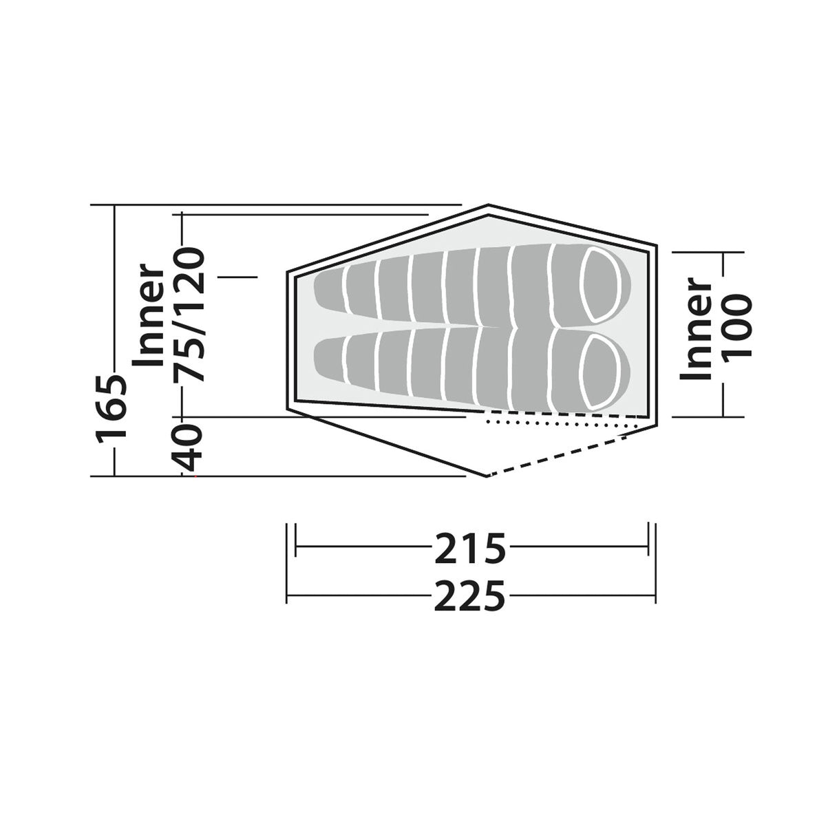 Robens Chaser 2 LW Tent - Lightweight 2-Person FlexPitch Tent - alternate view 17