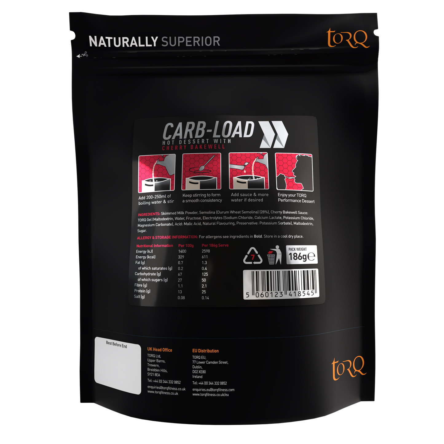 TORQ Carb-Load Dessert – High-Carbohydrate Race & Climb-Day Preparation