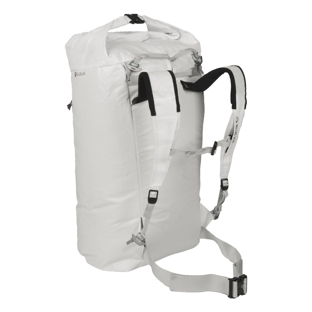Blue Ice Alpine Hauler 45L worn on back