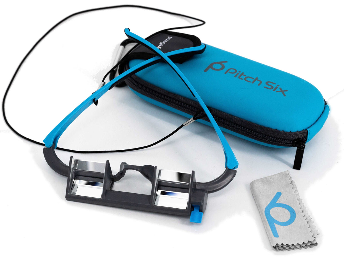 Pitch Six EyeSend Belay Glasses kit with case and accessories