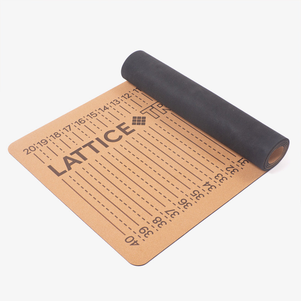 Lattice Flex Mat - Cork Yoga Mat for Climbing Flexibility (210cm)