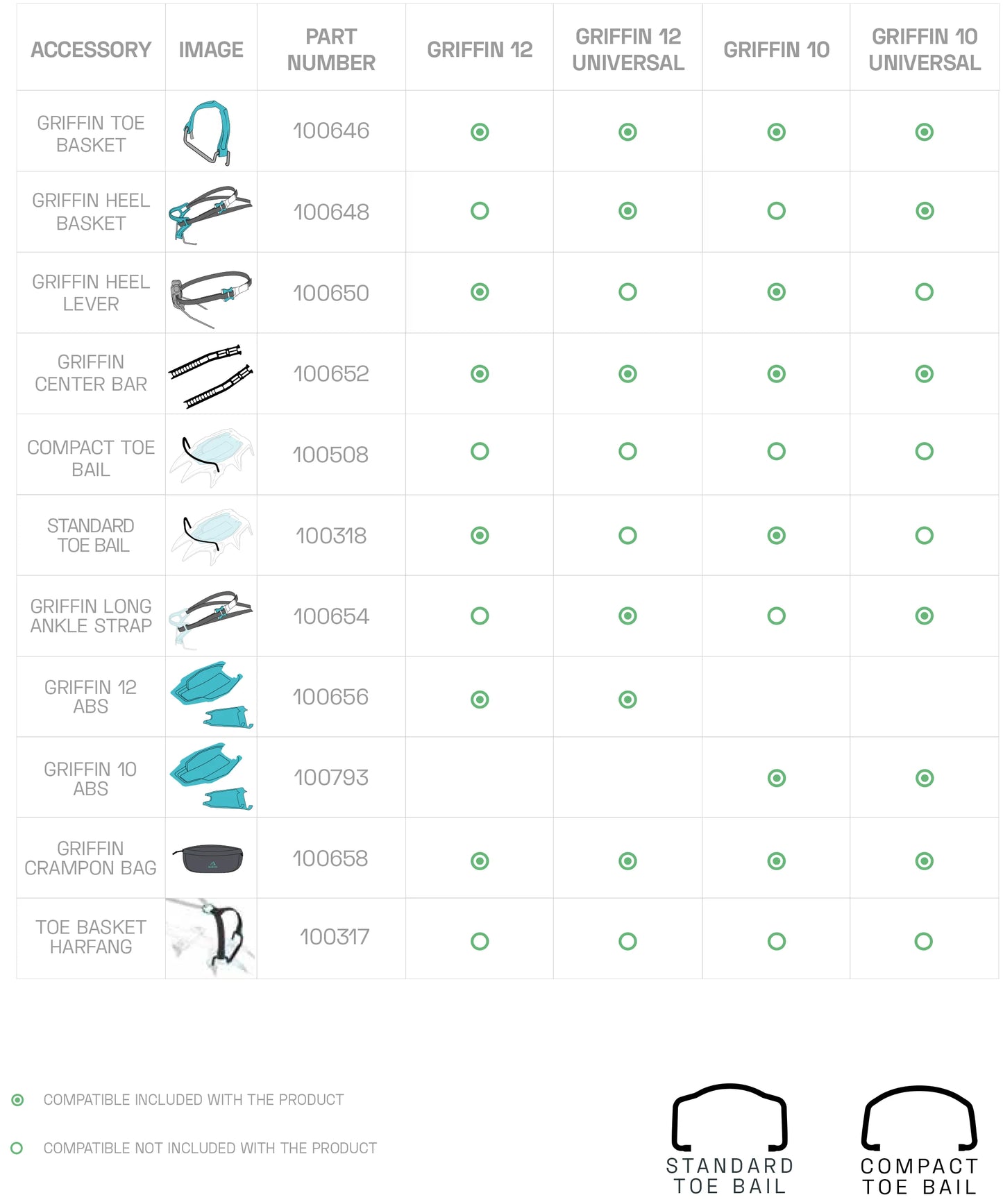 Blue Ice Griffin 10 Universal Crampons - Lightweight 10-Point Mountaineering & Ski Touring Crampons