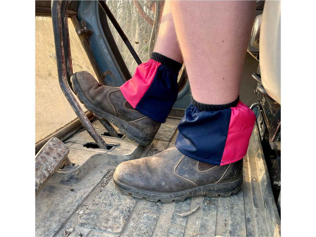 Harlequin Two Tone Standard Cotton Sox Savers - Navy and Fuchsia