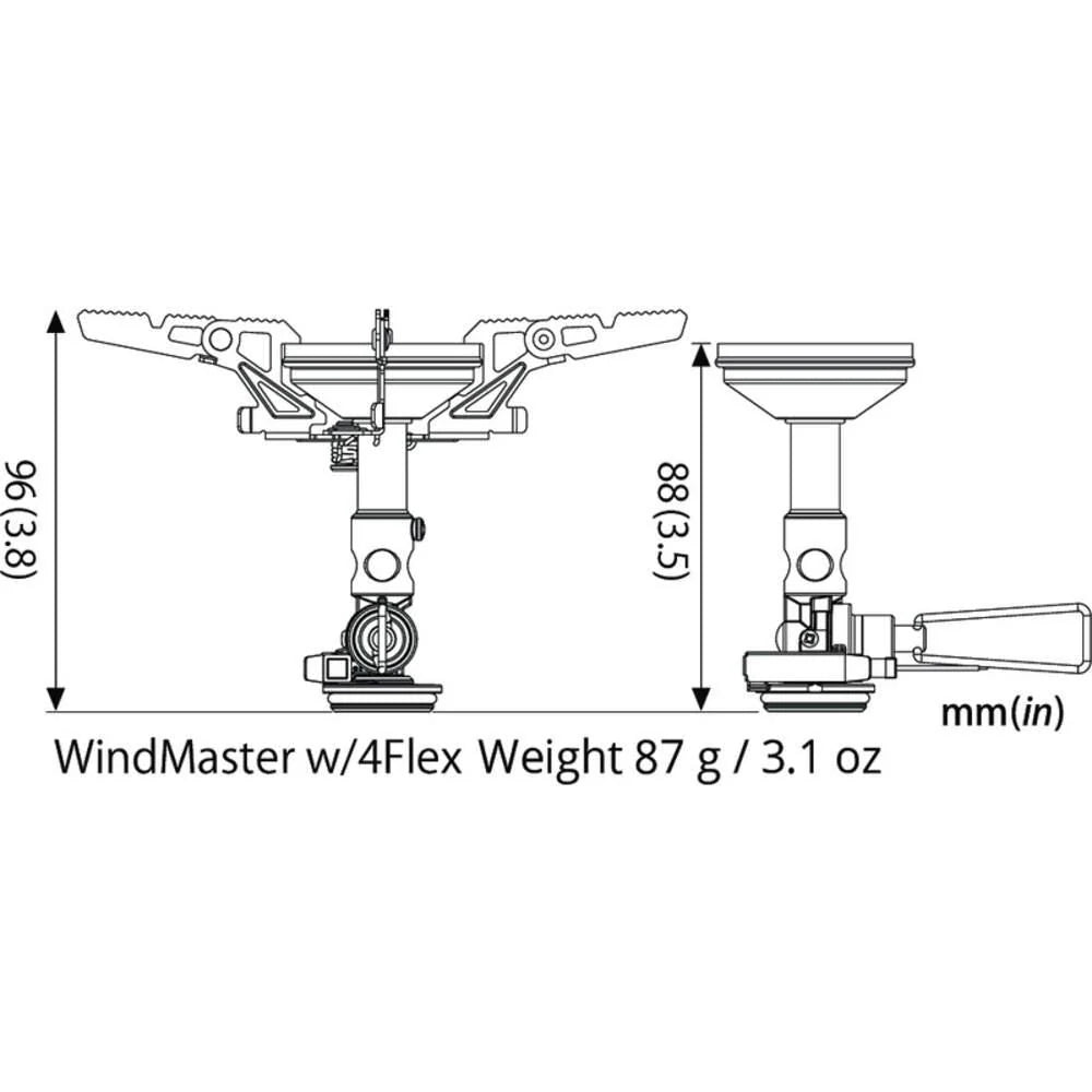 SOTO WindMaster Stove with 4Flex - Ultralight Gas Stove with Micro Regulator & Wind Resistance