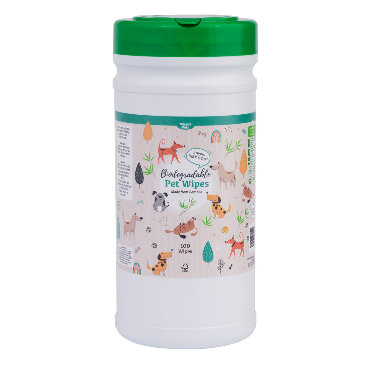 Nilaqua Biodegradable Pet Wipes for Dogs - Apple Blossom