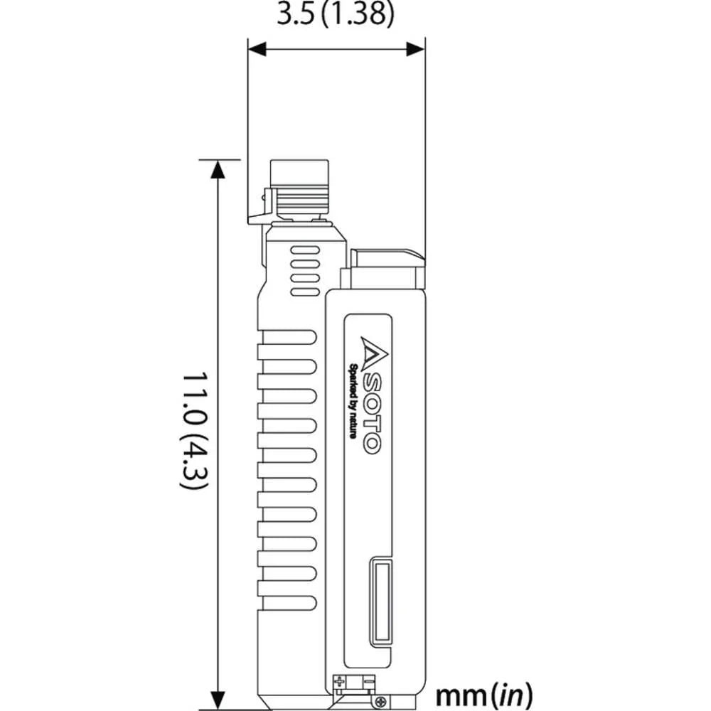 SOTO Pocket Blow Torch XT - Windproof Refillable Mini Torch (1300°C, Extendable Burner)