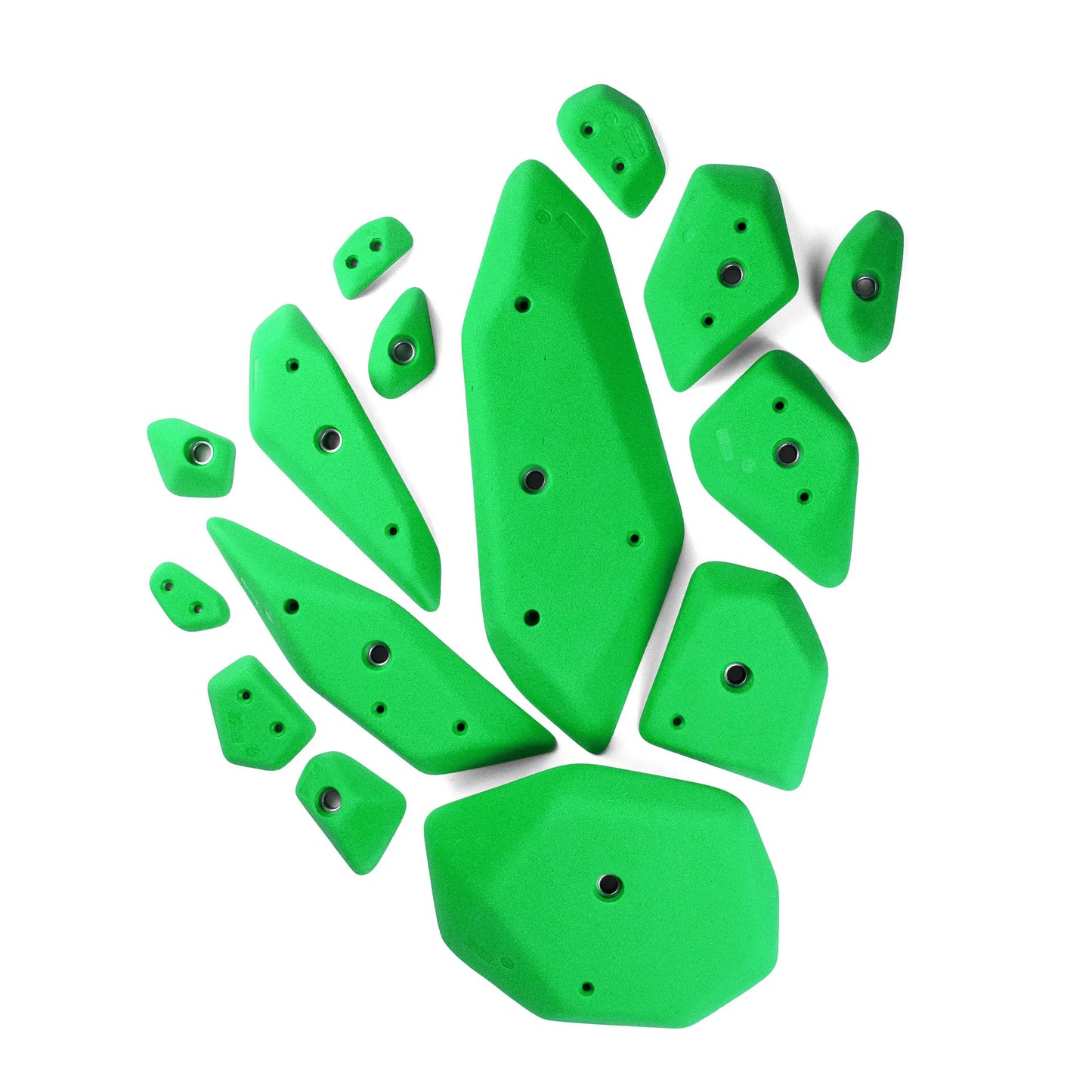 CCE Scoops 15 Climbing Holds Set - Budget-Friendly Indoor Holds (Crimps, Jugs & Footholds)