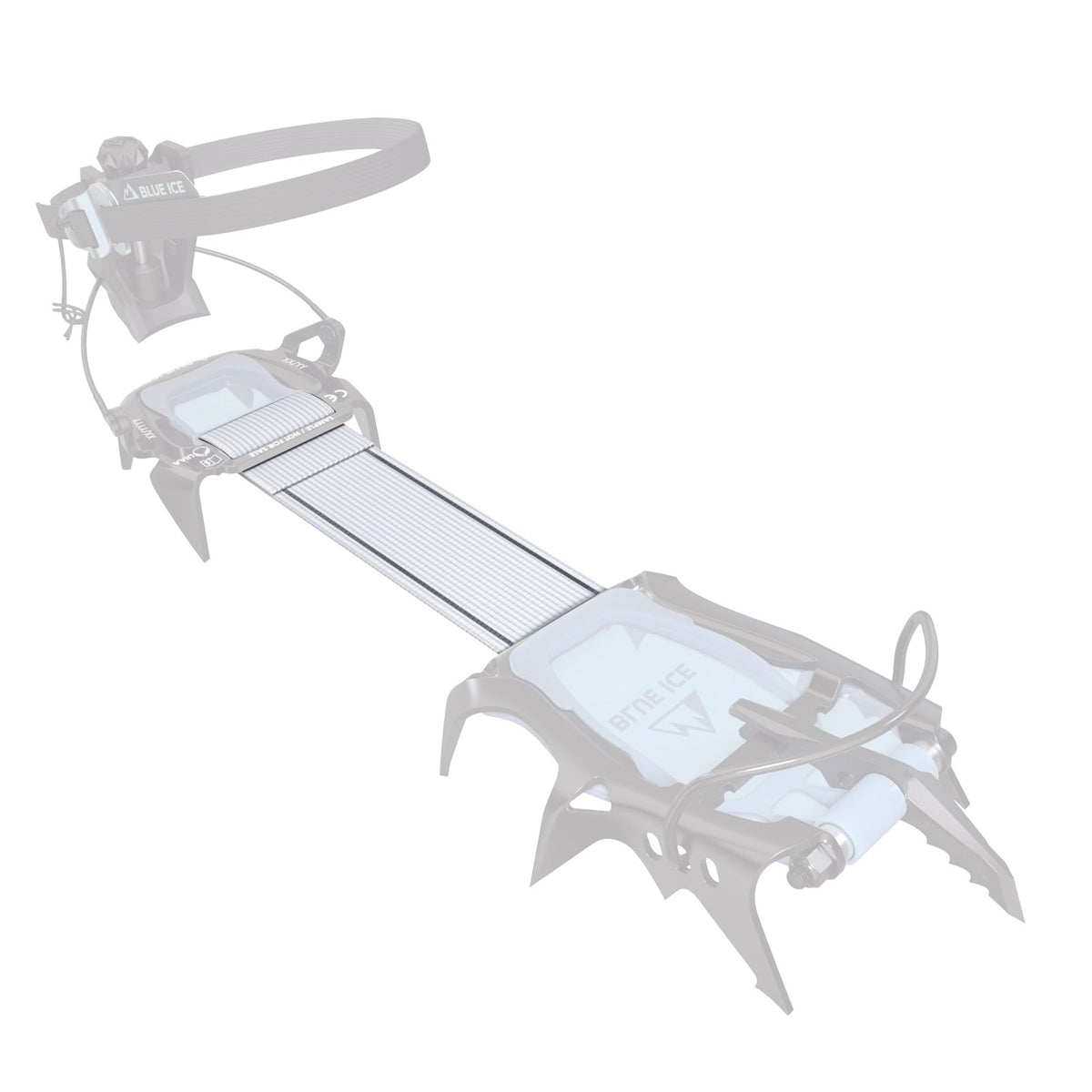 Blue Ice short Centre Strap replacement pair
