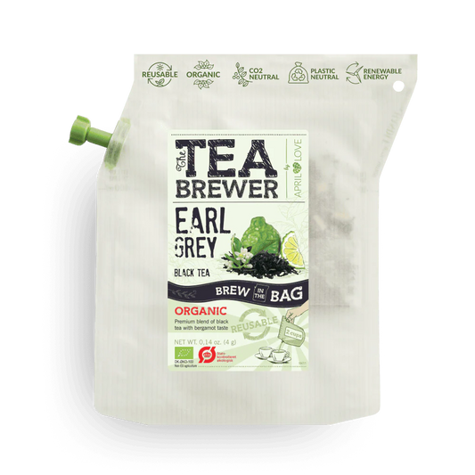 TEABrewer Earl Grey Organic - Reusable Portable Tea Maker (2-4 Cups, Outdoor Ready)