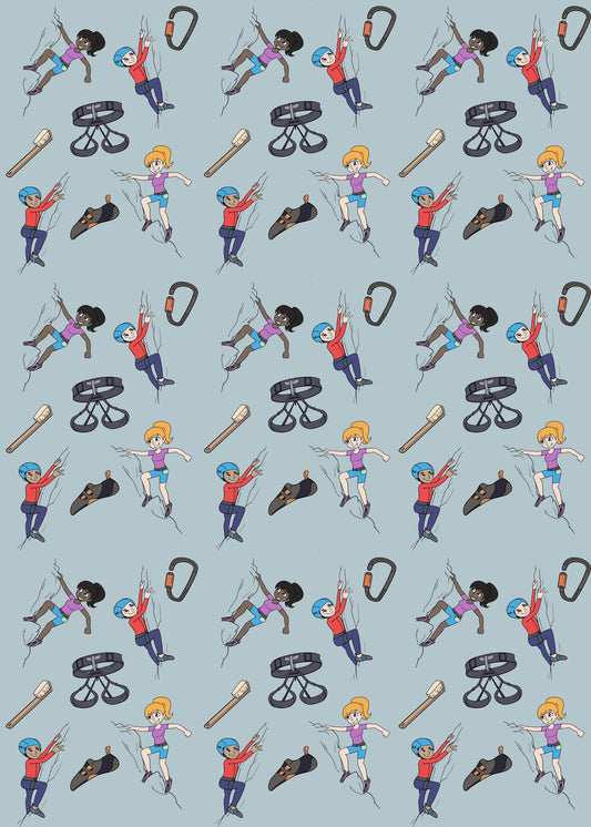 Exclusive Escapades climbing-themed Wrapping Paper