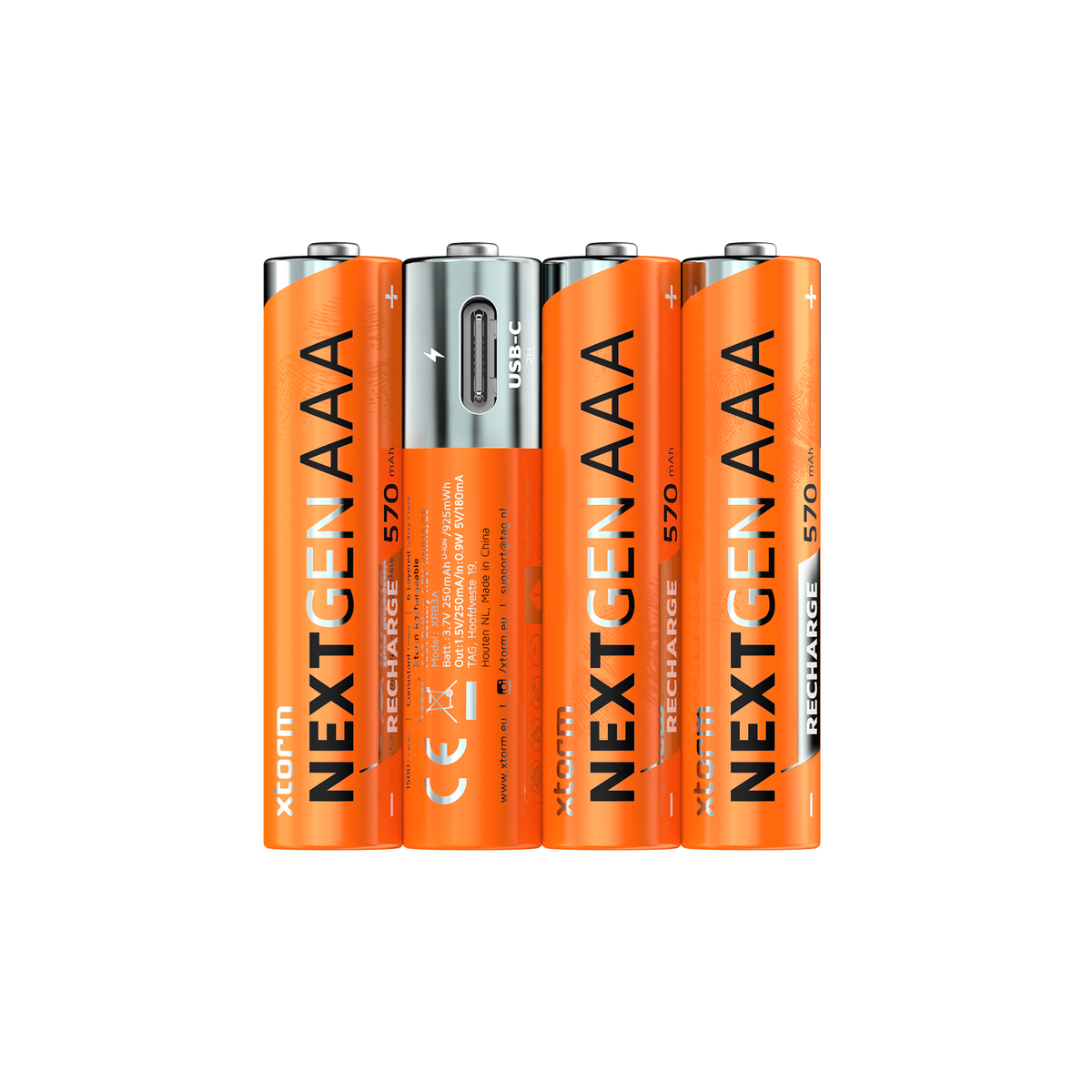 Xtorm NextGen USB-C Rechargeable Batteries 4 Pack