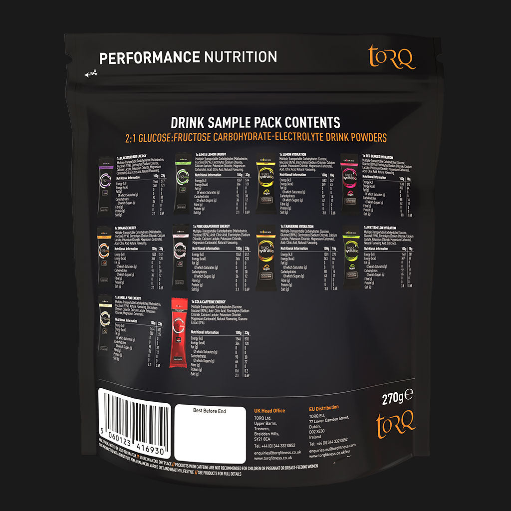TORQ 10 Energy & Hydration Drink Sample Pack – Mixed Flavour Sachets