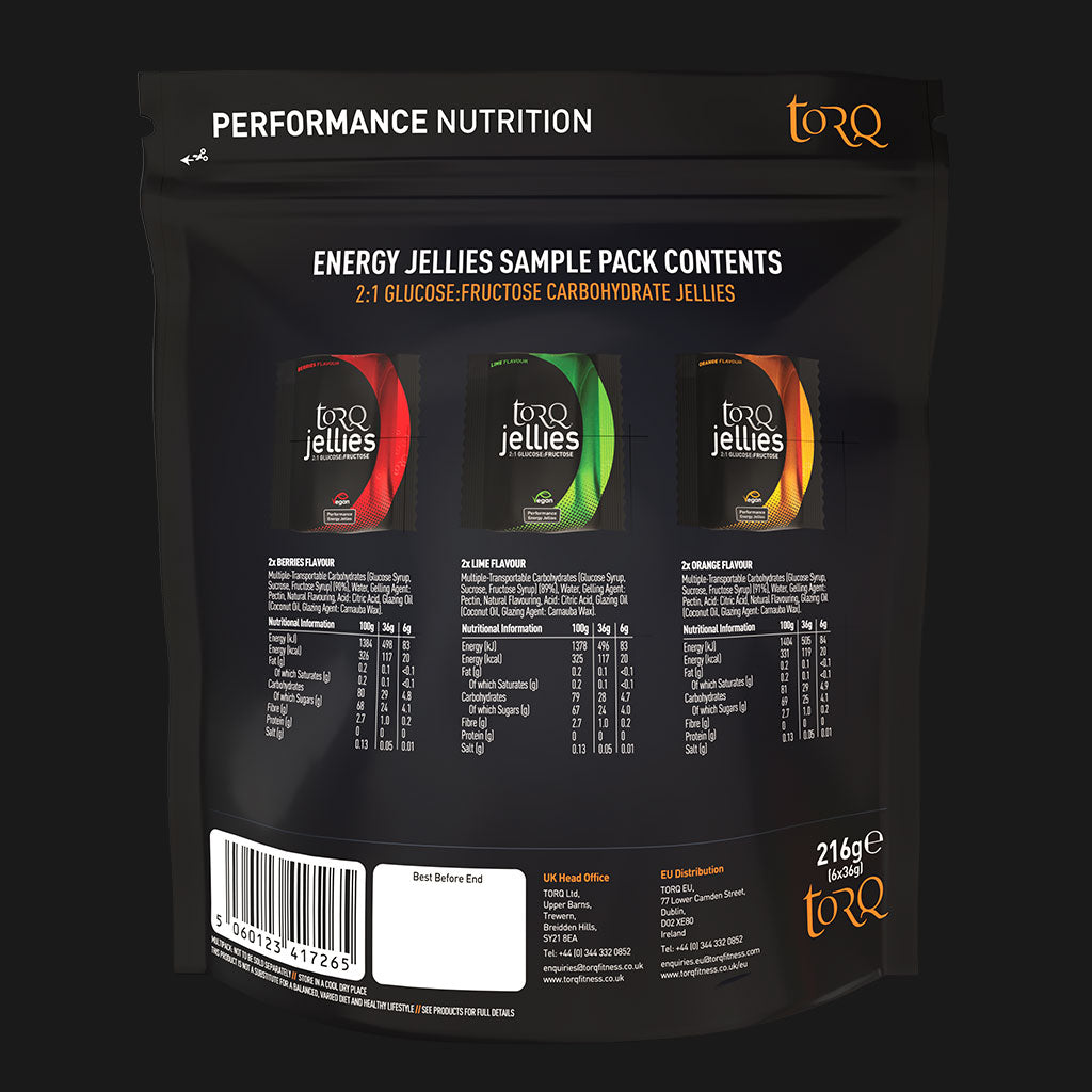 TORQ 6 Energy Jellies Sample Pack – Mixed Flavour Energy Jellies