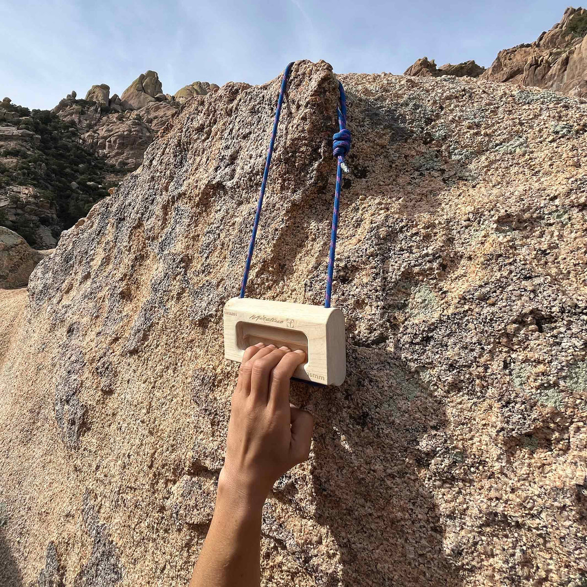 Metolius Nano Rings - warming up at the crag