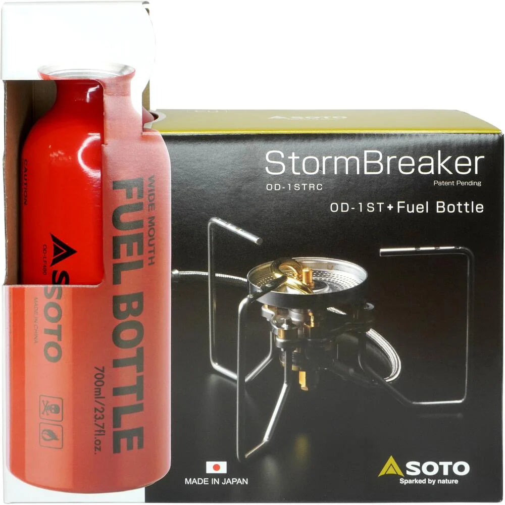 SOTO StormBreaker Multi-Fuel Stove with 700ml Fuel Bottle