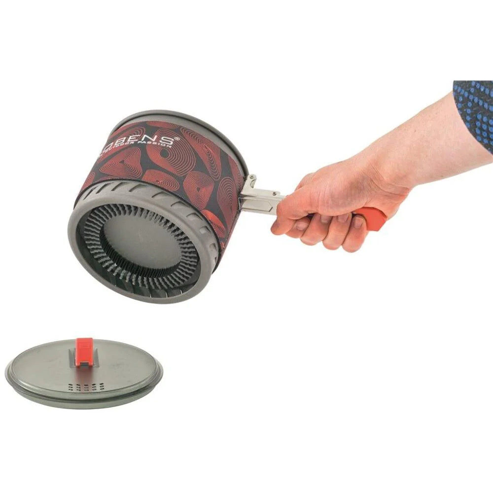 Robens Turbo Pot Pro - Lightweight Camping Pot with Heat Exchanger, Fast Boil Cookware