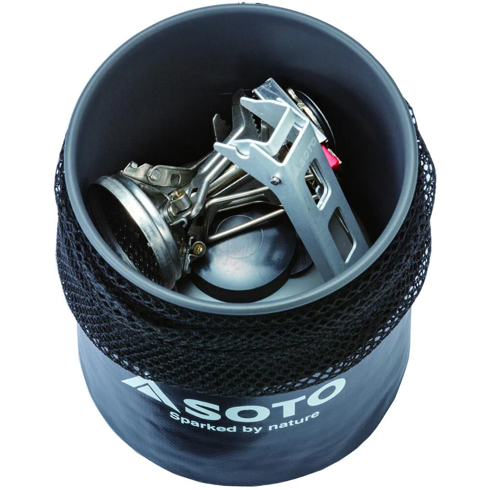 SOTO Thermolite Pot Set - 750ml Lightweight Camping Cook Set with Lid, Micro Lifter & Cozy