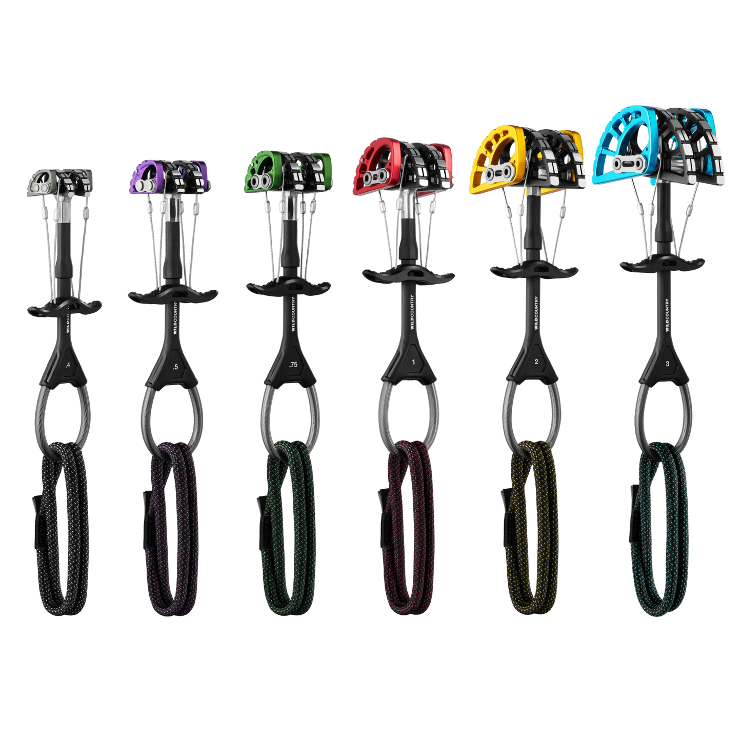 Wild Country Friend Set - Sizes 0.4, 0.5, 0.75, 1, 2 & 3 Six-Piece Climbing Cam Set