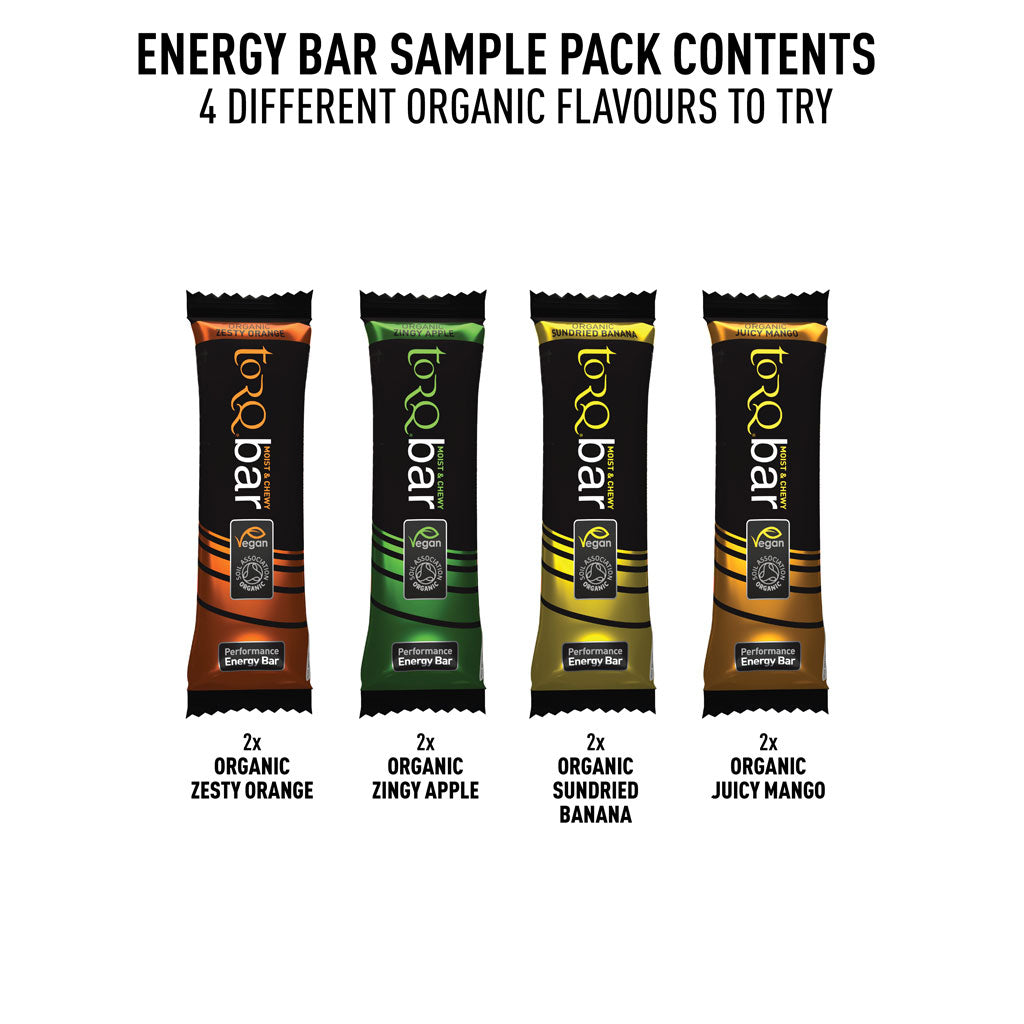 TORQ 8 Organic Energy Bar Sample Pack – Mixed Flavours