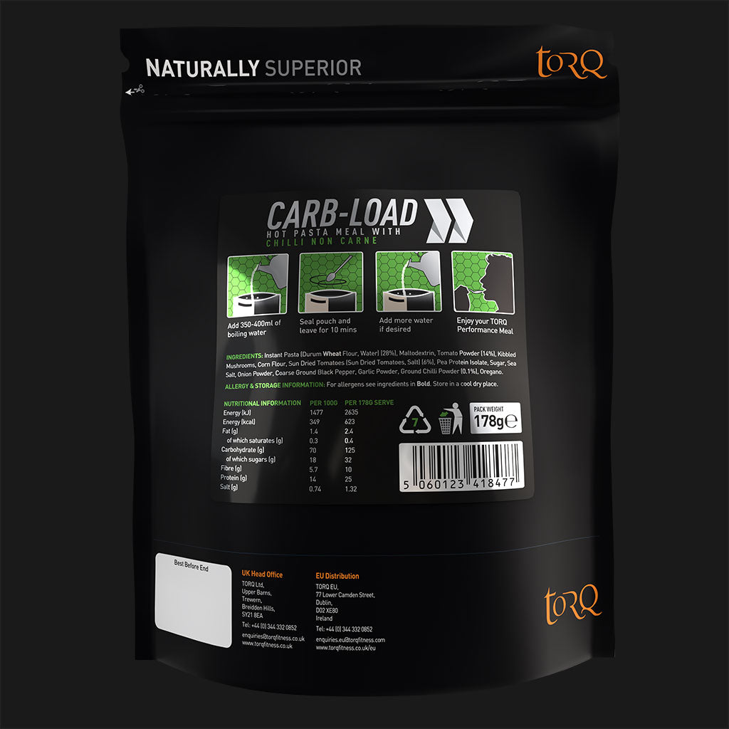 TORQ Carb-Load Meal – High-Carbohydrate Pasta for Race & Climb-Day Preparation