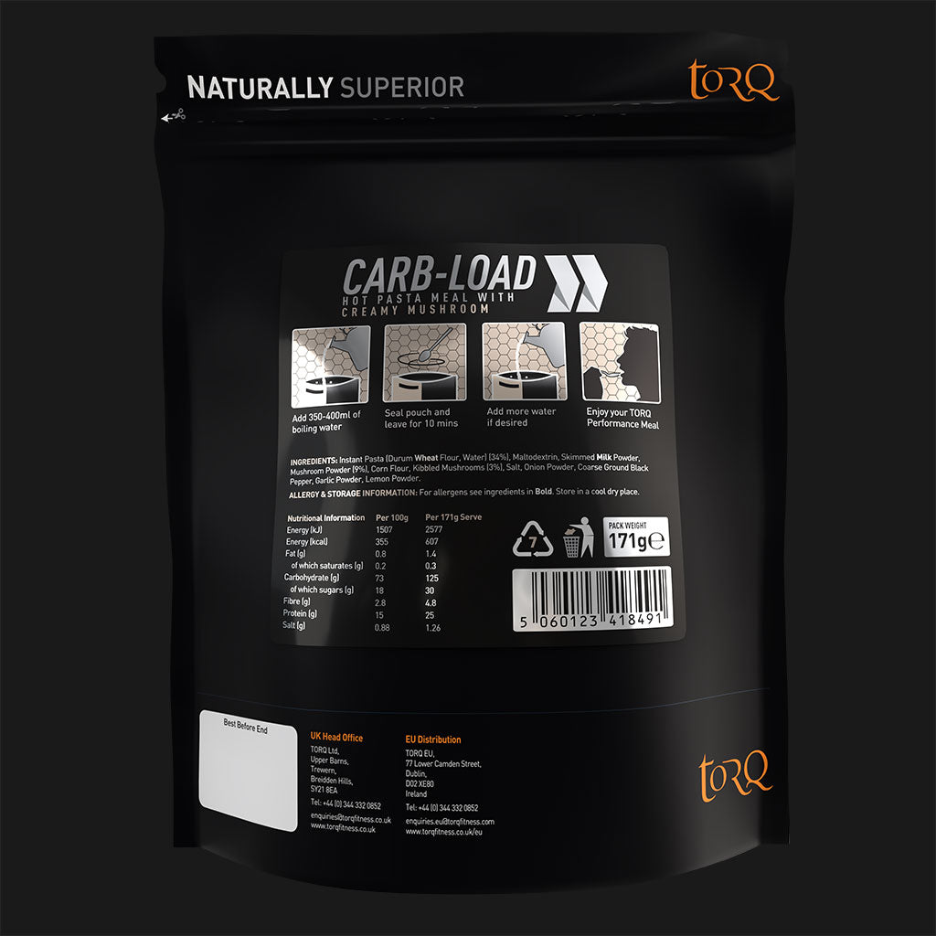 TORQ Carb-Load Meal – High-Carbohydrate Pasta for Race & Climb-Day Preparation