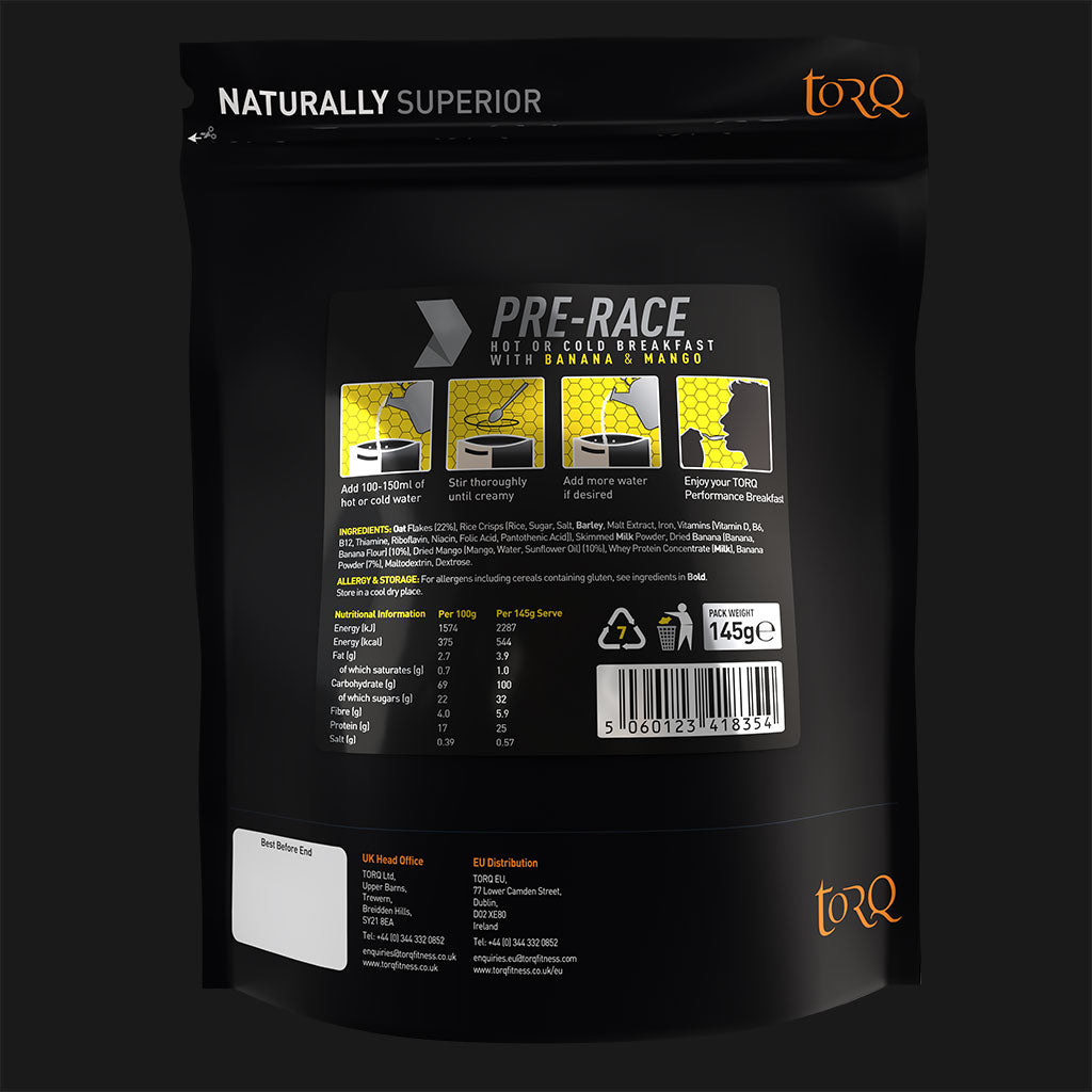 TORQ Pre-Race & Climb-Day Breakfast – High-Carbohydrate Performance Meal