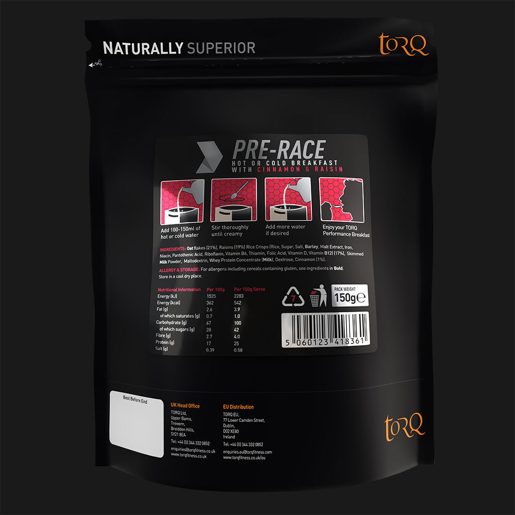 TORQ Pre-Race & Climb-Day Breakfast – High-Carbohydrate Performance Meal