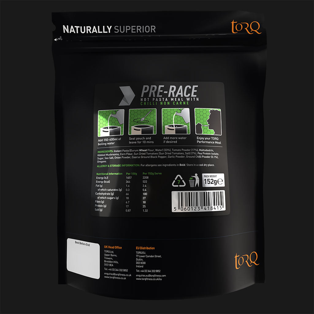 TORQ Pre-Race & Climb-Day Meal – High-Carbohydrate Performance Pasta