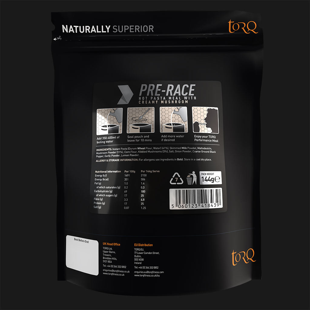 TORQ Pre-Race & Climb-Day Meal – High-Carbohydrate Performance Pasta